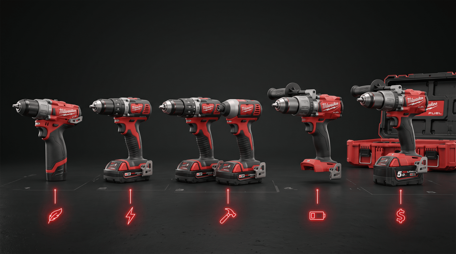 Top Milwaukee cordless power drills compared side by side 2026