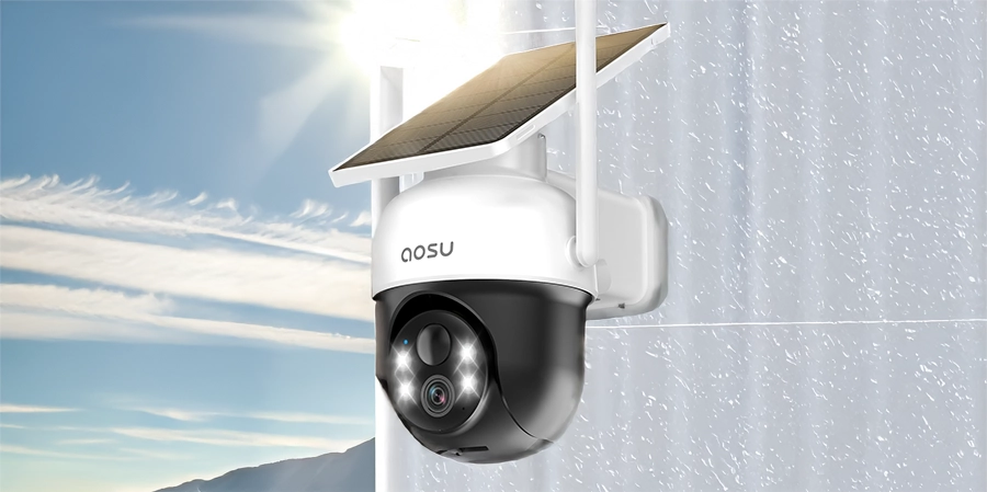 solar powered security camera - AOSU Solar Camera Security Outdoor