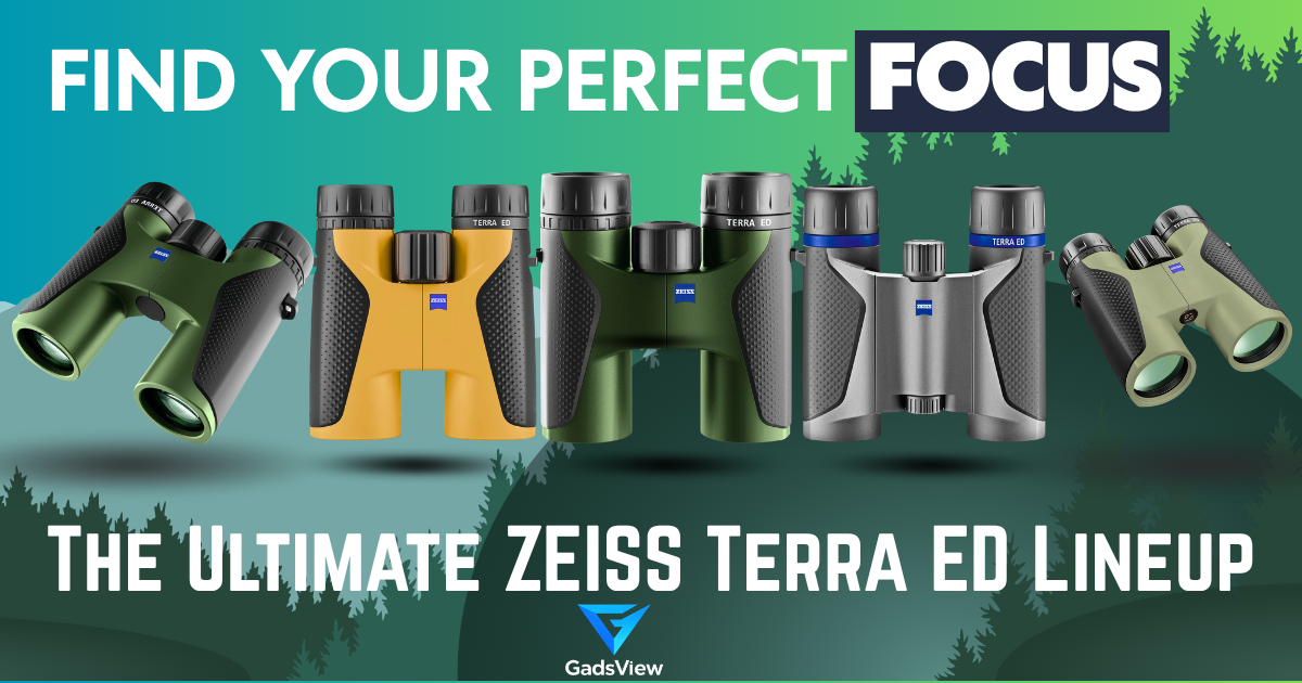 A sleek pair of modern binoculars resting outdoors ready for an adventure