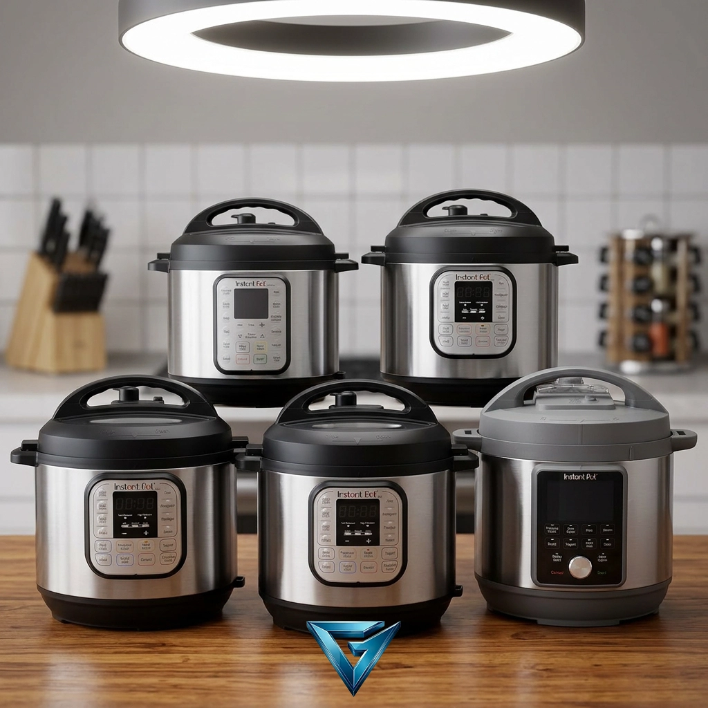 Five Instant Pot electric pressure cookers